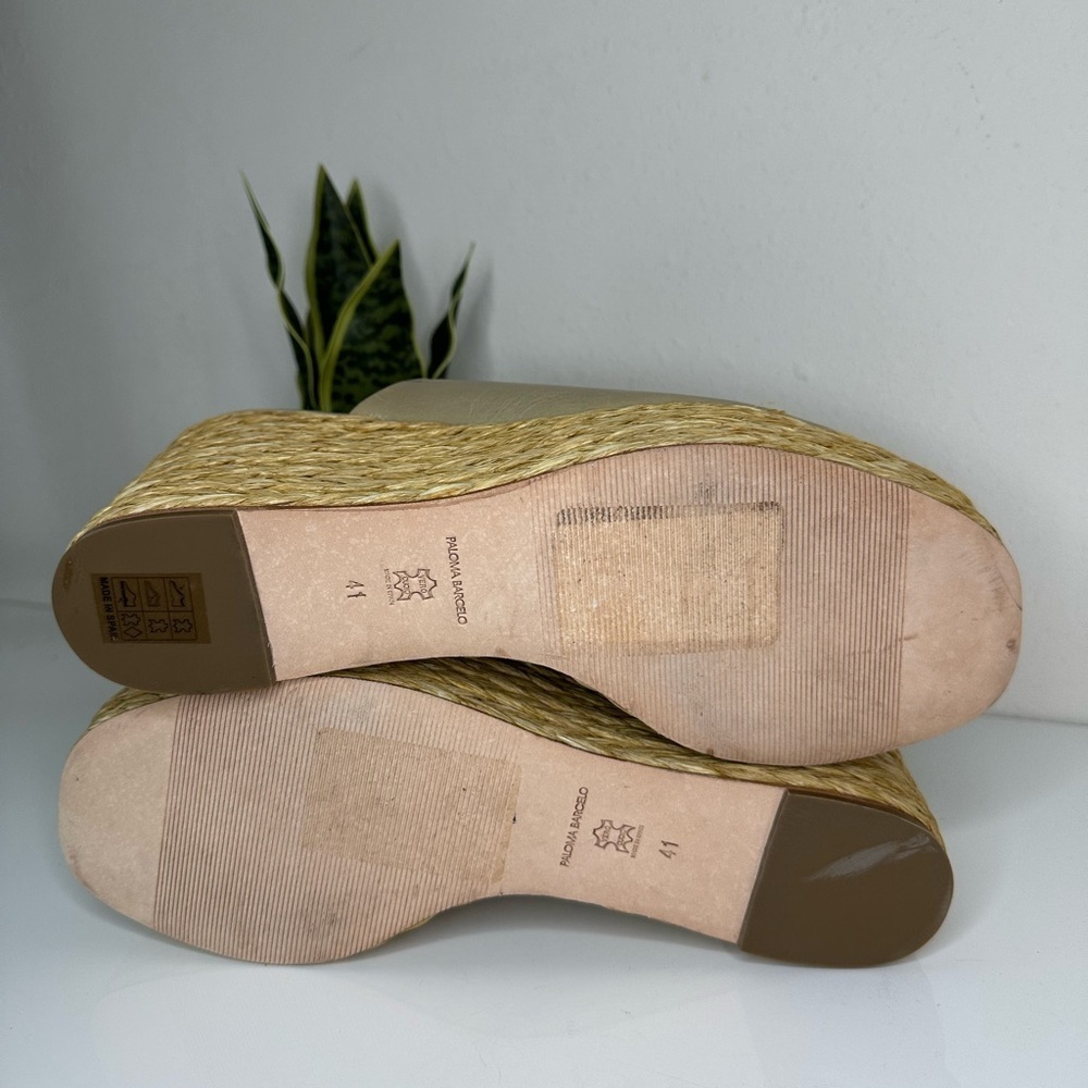 Paloma Barcelo Tan Woven Wedges - Picture 8 of 14